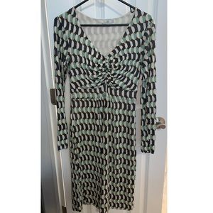 Circle Patterned Boden Jersey Dress Size 4